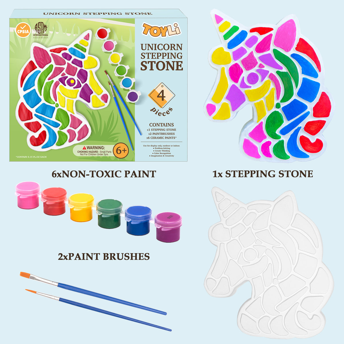Unicorn Stepping Stone Art Kit ToyLi