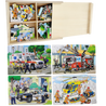 4-in-1 Emergency Vehicle Jigsaw Puzzles